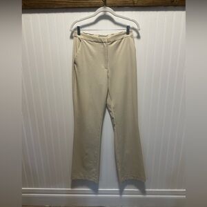 H&M Classic Cream Trousers Sz 6 EUC Front Slash Pockets